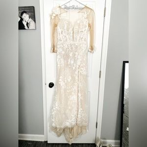 As Is Floral 3D Appliqué Wedding Gown